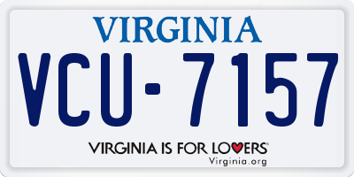 VA license plate VCU7157