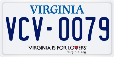 VA license plate VCV0079