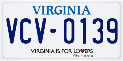 VA license plate VCV0139