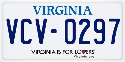 VA license plate VCV0297
