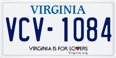 VA license plate VCV1084