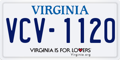 VA license plate VCV1120
