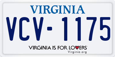 VA license plate VCV1175