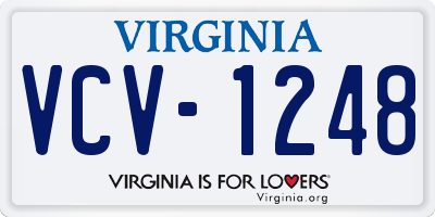 VA license plate VCV1248