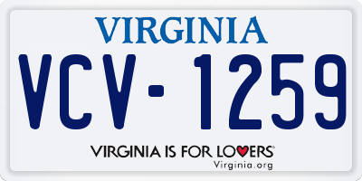 VA license plate VCV1259
