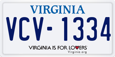 VA license plate VCV1334