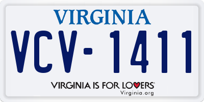 VA license plate VCV1411