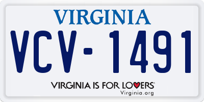 VA license plate VCV1491