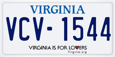 VA license plate VCV1544