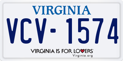 VA license plate VCV1574