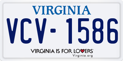 VA license plate VCV1586