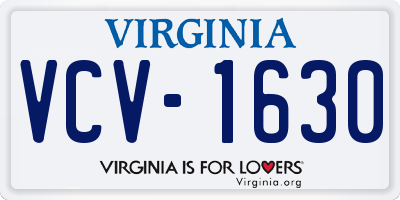 VA license plate VCV1630