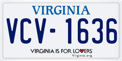 VA license plate VCV1636