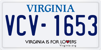 VA license plate VCV1653