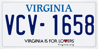 VA license plate VCV1658