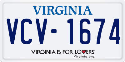 VA license plate VCV1674