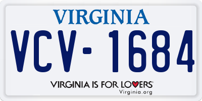 VA license plate VCV1684