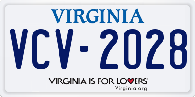 VA license plate VCV2028