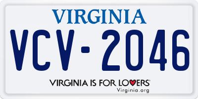 VA license plate VCV2046