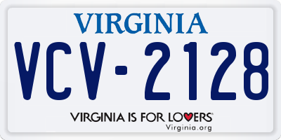 VA license plate VCV2128
