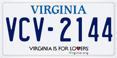 VA license plate VCV2144
