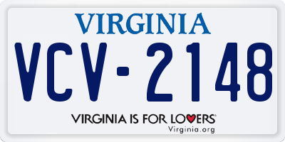 VA license plate VCV2148