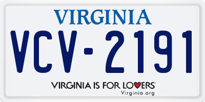 VA license plate VCV2191