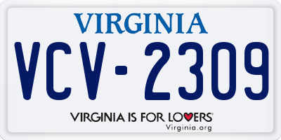 VA license plate VCV2309