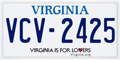VA license plate VCV2425