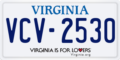 VA license plate VCV2530