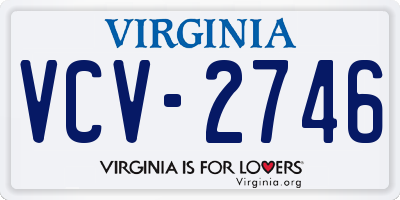 VA license plate VCV2746