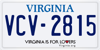 VA license plate VCV2815