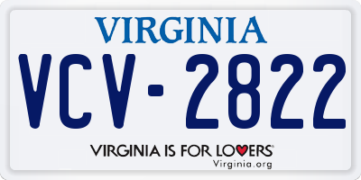 VA license plate VCV2822