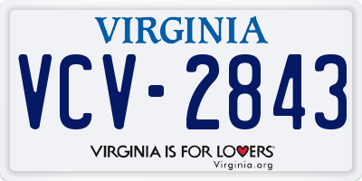 VA license plate VCV2843