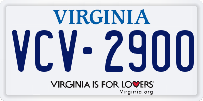 VA license plate VCV2900