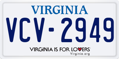 VA license plate VCV2949