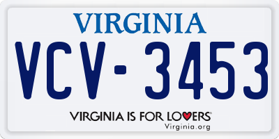 VA license plate VCV3453