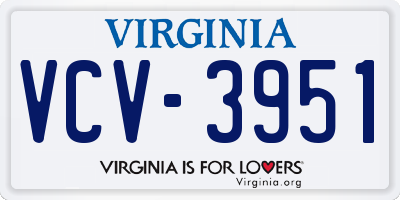 VA license plate VCV3951