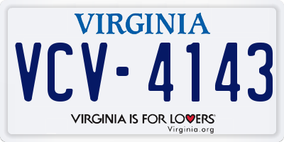 VA license plate VCV4143