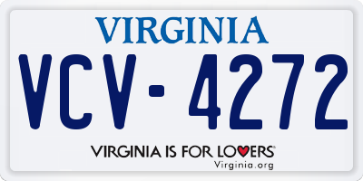 VA license plate VCV4272