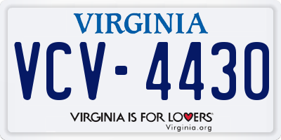 VA license plate VCV4430