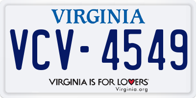 VA license plate VCV4549