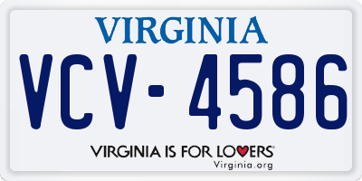 VA license plate VCV4586
