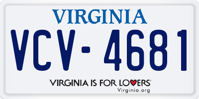 VA license plate VCV4681