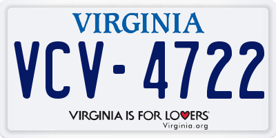 VA license plate VCV4722