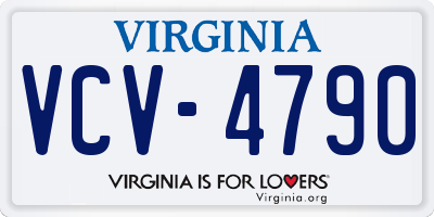 VA license plate VCV4790