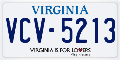 VA license plate VCV5213