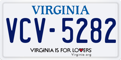 VA license plate VCV5282