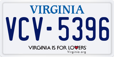 VA license plate VCV5396