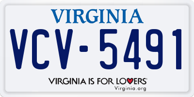 VA license plate VCV5491